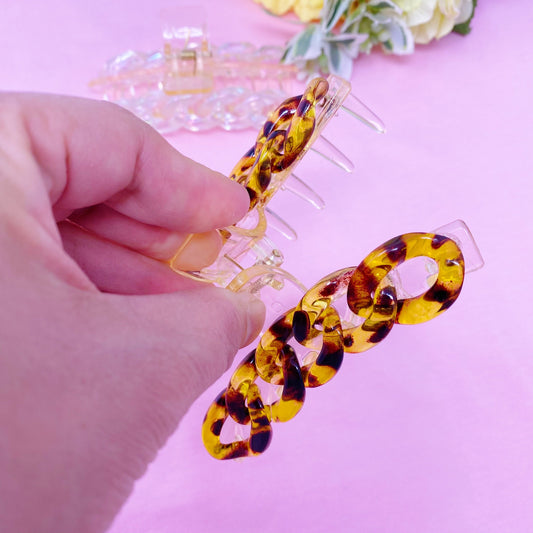 Crystal Link – Acryl-Haarspange mit Resin-Details